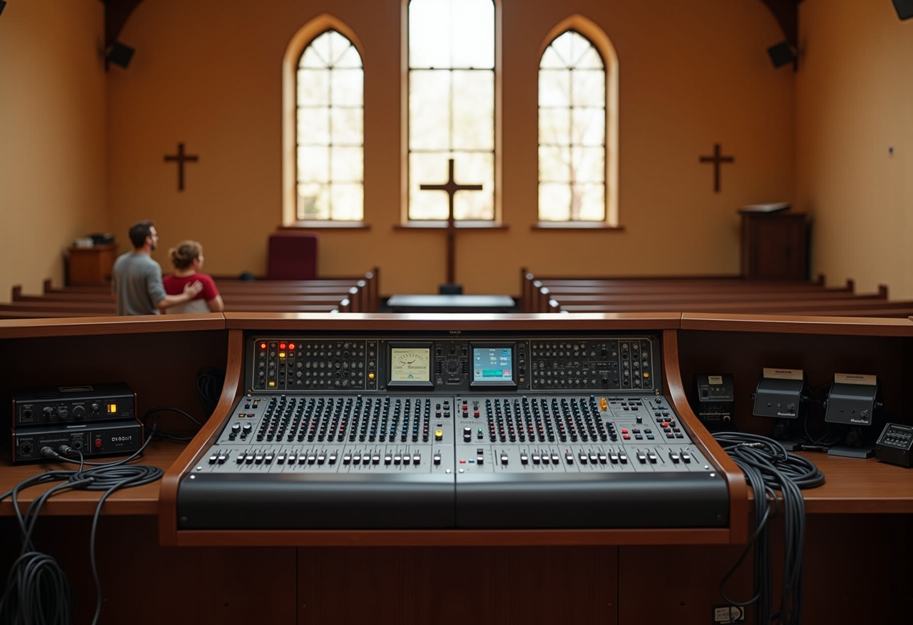 Digital console in the tech alcove
